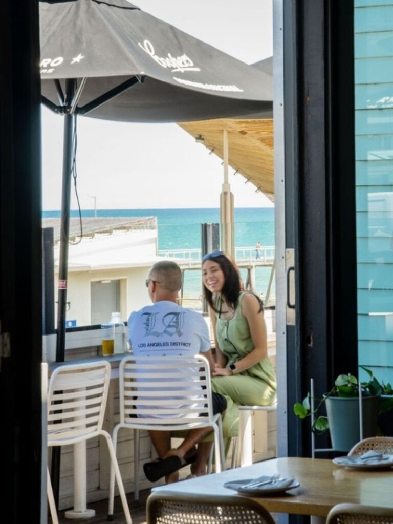 Seaside view dining at Henley House. Picture: Instagram