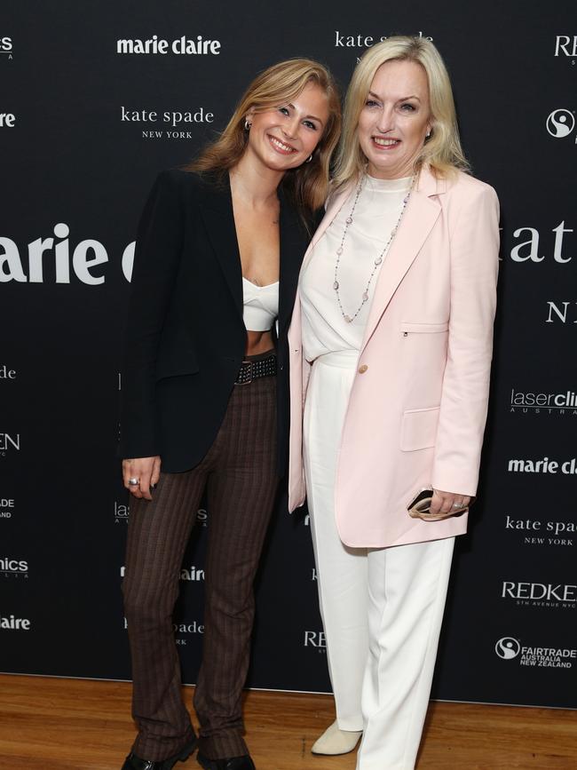 Grace Tame and Christine Holgate. Photo: Don Arnold/WireImage