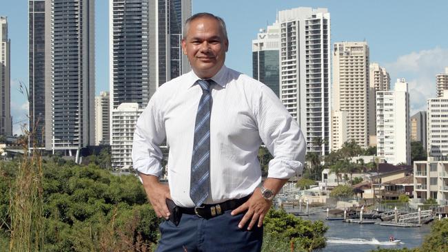 Mayor Tom Tate at Evandale yesterday. He’s rolling up his sleeves and ready to take on the coronavirus pandemic. Picture: Mike Batterham