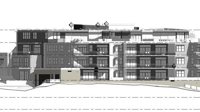 A side profile look at the plans for the proposed Narooma apartments.