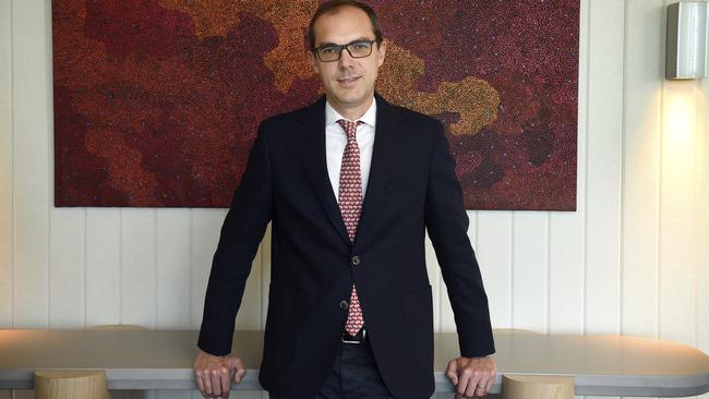 Mikael Limpalaer, the Head of Americas for AustralianSuper, in the company's Lonsdale Street office in central Melbourne. Picture: NewsWire / Andrew Henshaw