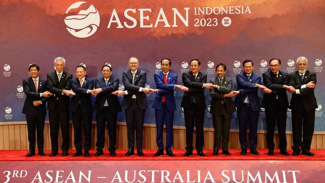 The ASEAN summit in Indonesia. Picture: WILLY KURNIAWAN / POOL / AFP)