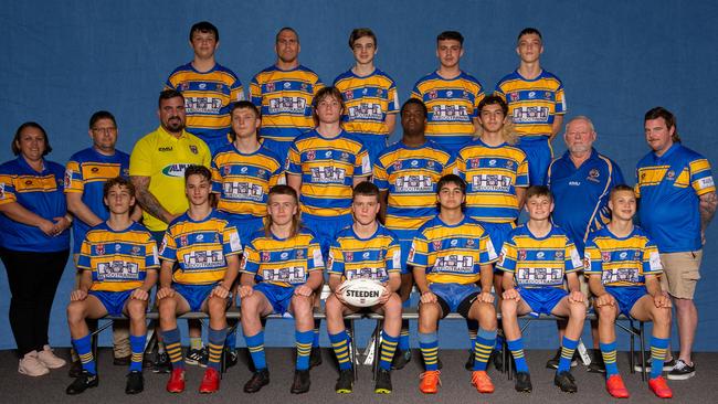 The Norths Blue under-15 rugby league team that made the grand final.