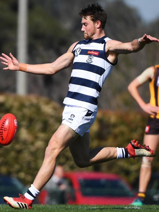 Ryan Gardner in action for Geelong’s VFL team.