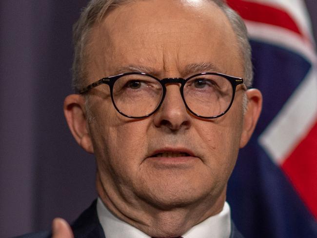 CANBERRA, AUSTRALIA - NewsWire Photos MARCH 27, 2023: Prime Minister, Anthony Albanese spoke to the media during press a conference in Parliament House in Canberra. Picture: NCA NewsWire / Gary Ramage