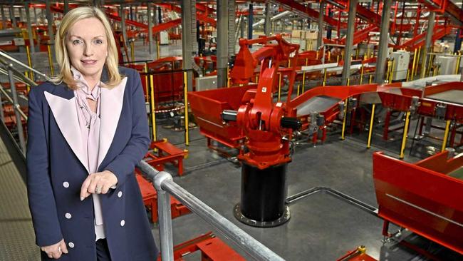 Australia Post group chief executive officer and managing director Christine Holgate at the new Redbank facility. Picture: Cordell Richardson