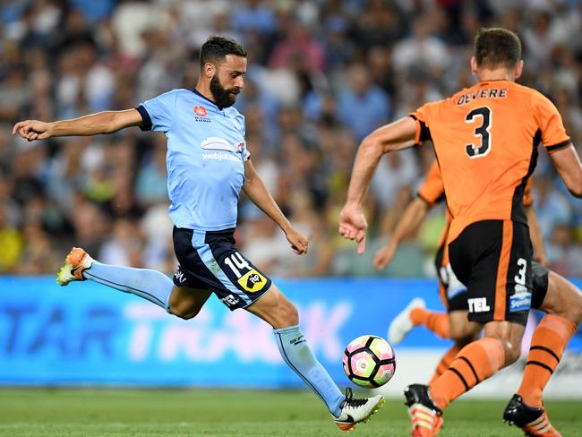 Sydney FC skipper Alex Brosque is out this weekend. Picture: AAP