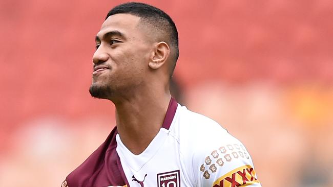 Ronaldo Mulitalo was days away from making his Maroons debut before it was revealed he was ineligible to play State of Origin. Picture: Matt Roberts / Getty Images