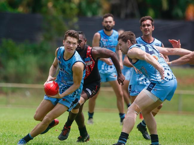 Darwin Buffaloes young gun Isaac Seden-Kurnoth has impressed coach Cameron Stokes with his selfless attitude. Picture: Glenn Campbell