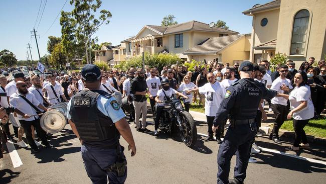 The funeral of Amar Kettule in Bossley Park on January 16. Picture: Julian Andrews