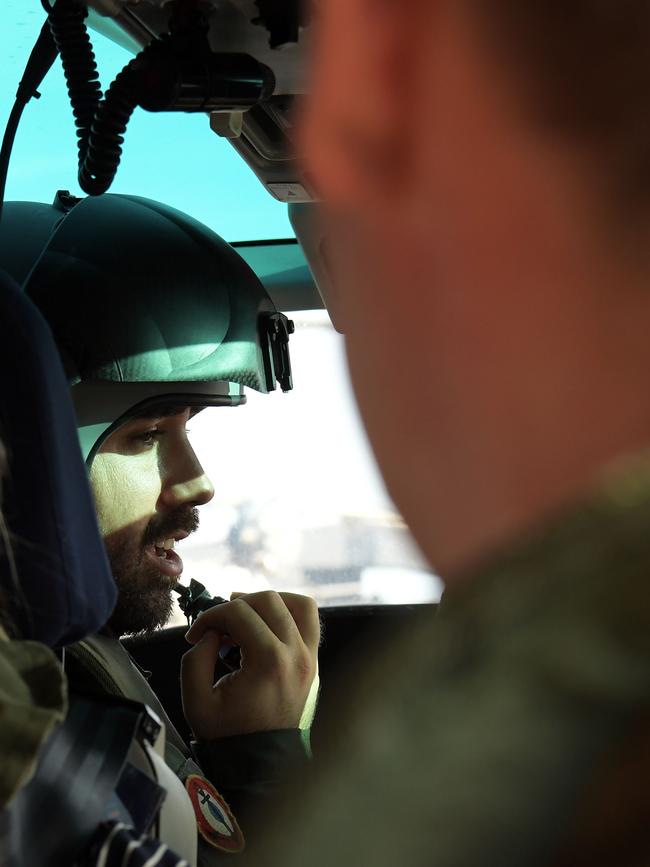 French Airforce fly media out to the HMAS Perth as part of Operation Kakadu. Picture: (A)manda Parkinson