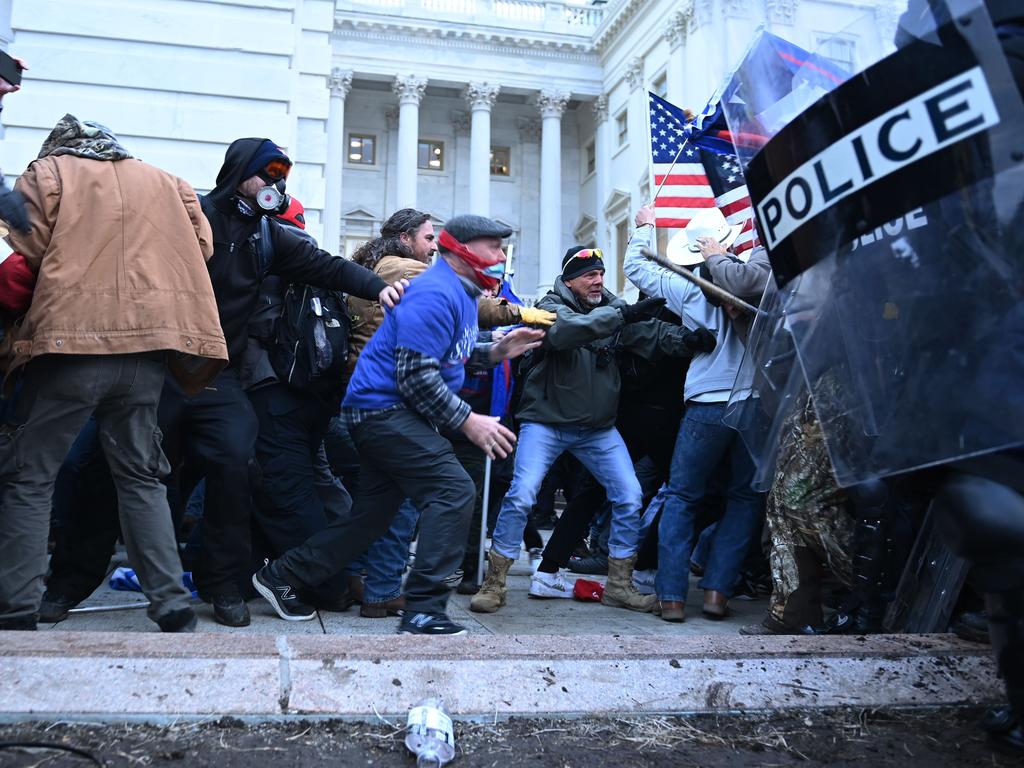 The violence on January 6 turned deadly for both sides. Picture: Brendan Smialowski/AFP
