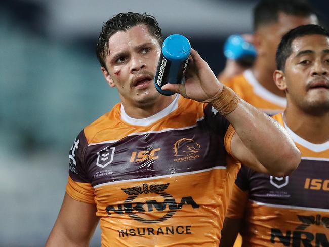 Brisbane's James Roberts during NRL match South Sydney Rabbitohs v Brisbane Broncos at ANZ Stadium. Picture. Phil Hillyard