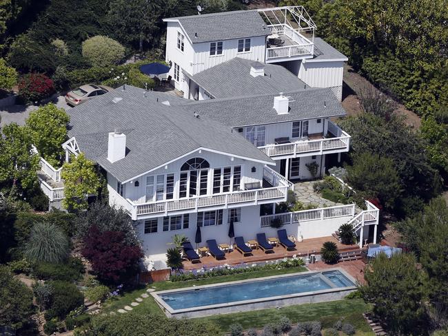 Aerial view of luxury drug and alcohol rehab centre Cliffside Malibu. Picture: Splash News Australia