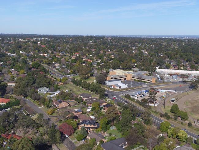 The Showground Precinct in Castle Hill, where a lot of development is set to take place. Picture: CinemAir Aerial Photography