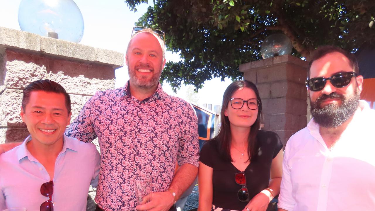 Alan Luong, Adam Segrave, Elise McDonald, Michael Scandar at The Normanby on Melbourne Cup day.