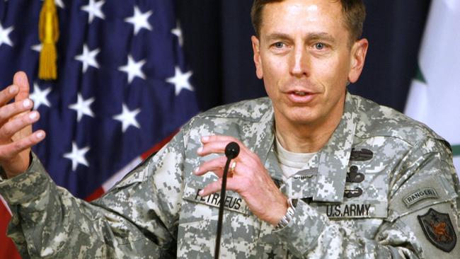 General David Petraeus. Picture: AP.