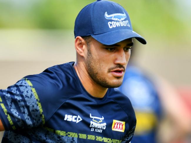 NRL; North Queensland Cowboys training at 1300 Smiles Stadium.  Valentine Holmes . Picture: Alix Sweeney