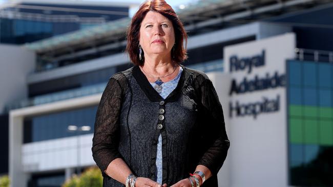 Pam Gurner-Hall at the new RAH, where her partner was killed in 2014. Photo Calum Robertson