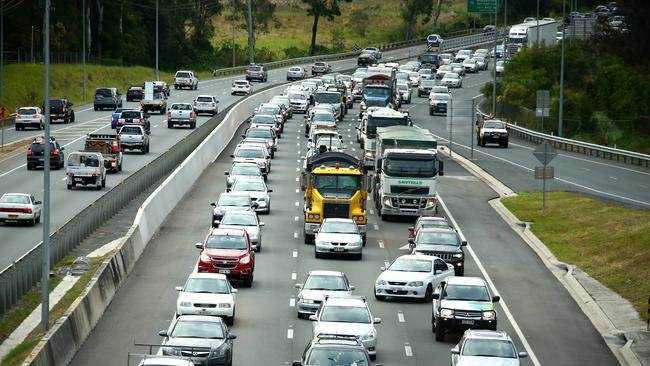 Sadly a common sight: Traffic congestion on the M1.