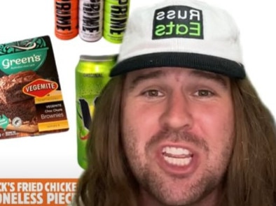 TikTok star 'Russeats' has delivered his 2023 'Stinker Awards' for what he sees as the eight worst food offerings of the year. Picture: Supplied