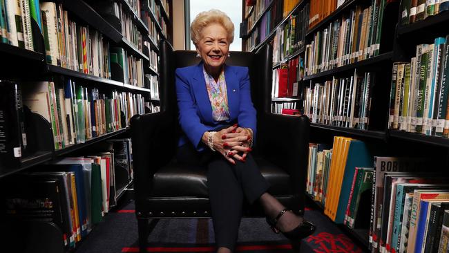 Susan Alberti in the MCG library. Picture: Michael Klein