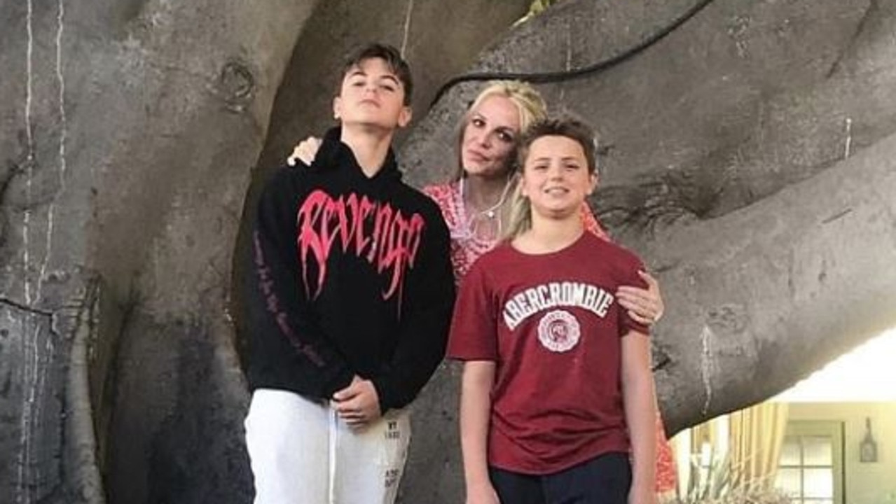 Britney Spears with sons Jayden and Sean