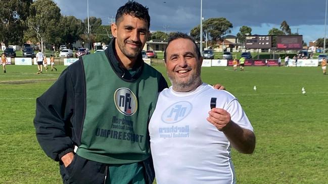 Tigers star pitches in for sons’ footy club