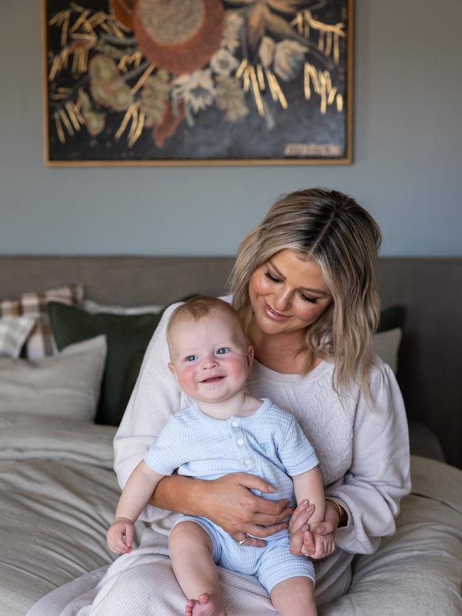 Emma Hawkins wears Iris &amp; Wool and her son, Henry, in Homegrown Kids.