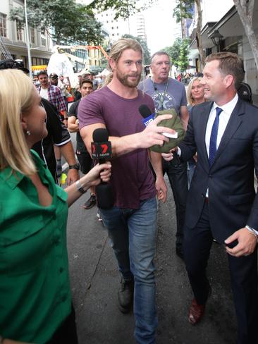 Chris Hemsworth, Thor being filmed in Brisbane - Photo Steve Pohlner