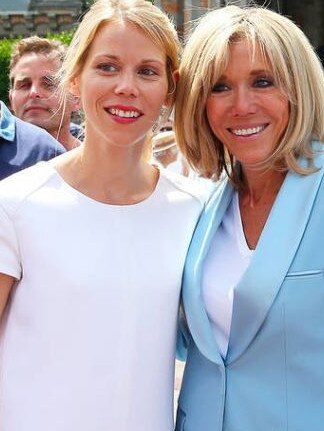 Tiphaine Auziere with her mother Brigitte Macron. Picture: Getty Images.