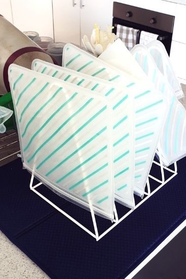 Diy plastic bag online drying rack