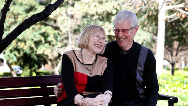 John Holsgrove with wife Jean at Subiaco. Picture: Colin Murty