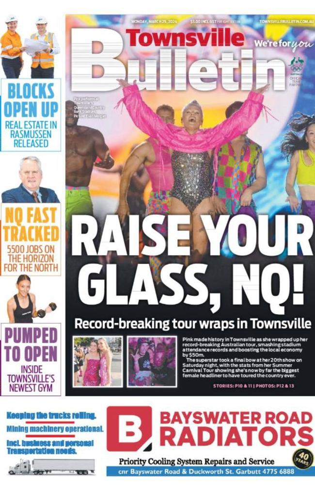 Townsville Bulletin 2024 front page