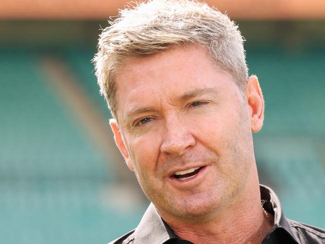 SYDNEY, AUSTRALIA - JANUARY 23: Michael Clarke speaks during the Cricket Australia Hall of Fame  at Sydney Cricket Ground on January 23, 2025 in Sydney, Australia. (Photo by Hanna Lassen/Getty Images for Cricket Australia)