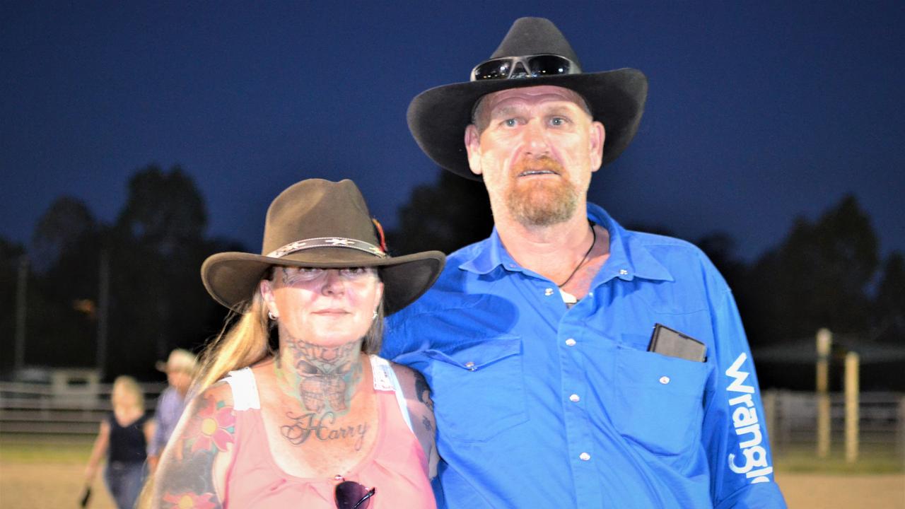 The Warwick NYE Rodeo always brings in hundreds of eager specatators, such as Vanessa Evans and Grant Lecomte.