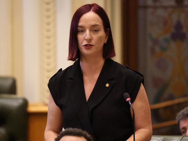 Brittany Lauga MP, Qld Parliament Question Time, Brisbane. Picture: Liam Kidston