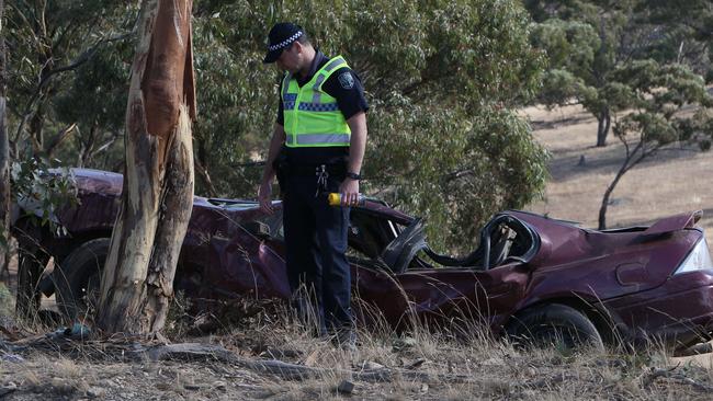 Father of five Zac Aunger, 30, died when his car left Tarlee Road, Kapunda, and hit a tree on January 4. Picture: Emma Brasier