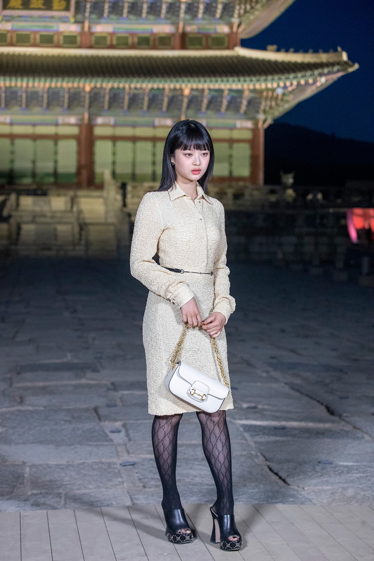 <p><em>Image credit: Getty Images</em></p><p>Hanni wears Gucci at the Gucci Cruise 2024 show at Gyeongbokgung Palace, Seoul on May 16 2023.&nbsp;</p>