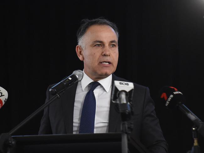 Opposition leader John Pesutto speaking at the gathering. Picture: Josie Hayden