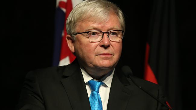 Former PM Kevin Rudd attending a breakfast to mark the 10th Anniversary of the National Apology to Australia’s Indigenous People. Picture: Kym Smith