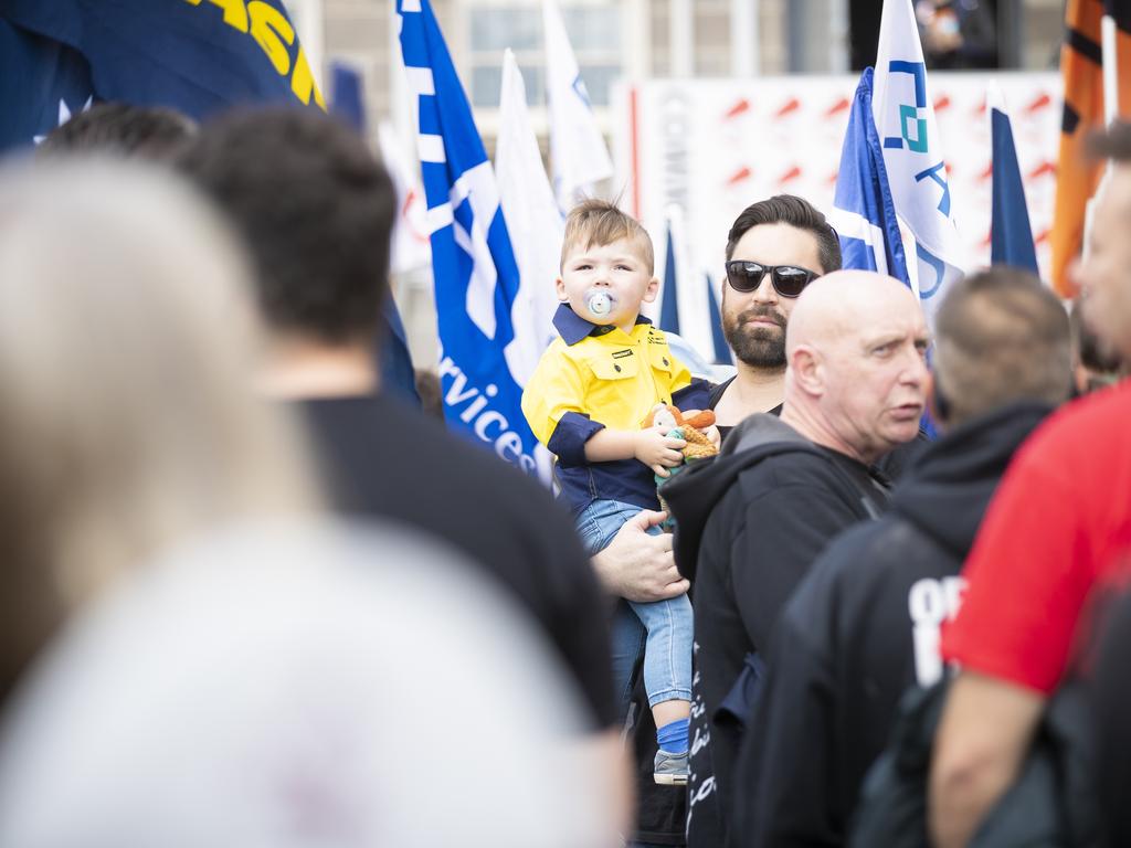 Annual May Day march by Unions in Hobart. Picture: RICHARD JUPE