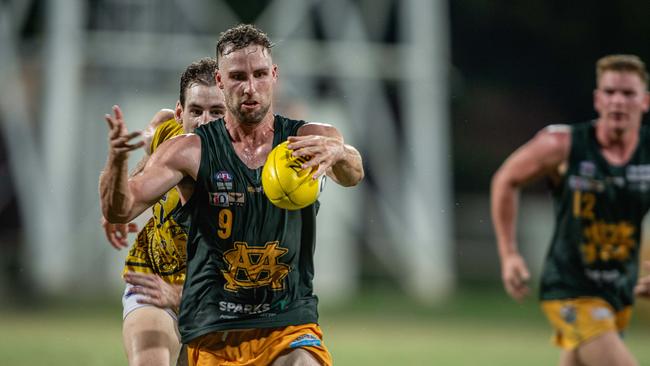 Dylan Landt in the Nightcliff vs St Mary’s 2023-24 NTFL major semi final. Picture: Pema Tamang Pakhrin