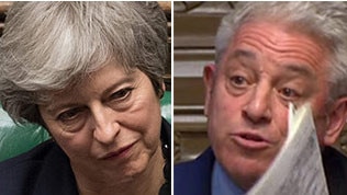 Theresa May and John Bercow.