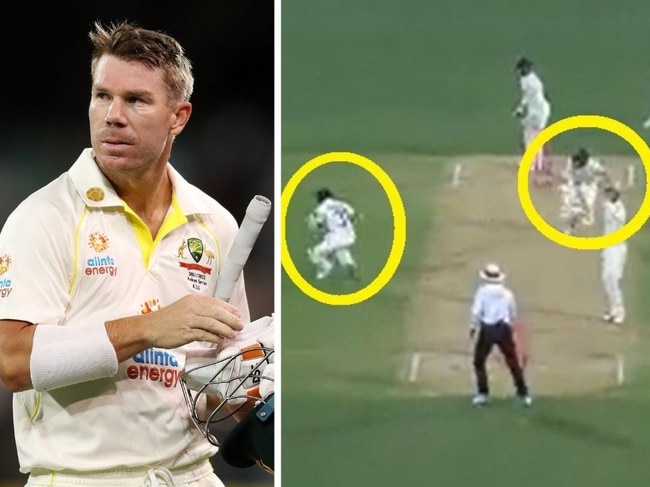 David Warner was run out late on Day 3.