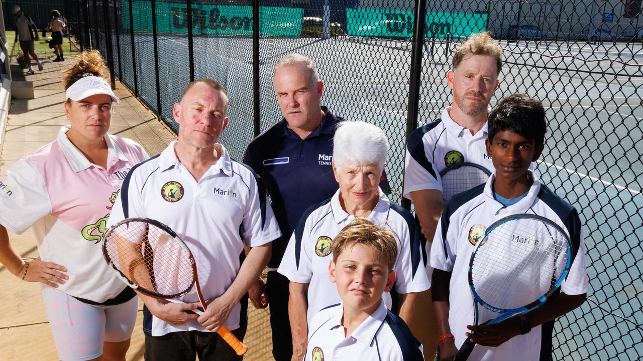 Kym Morgan, top right, was recently informed by council of plans to demolish the 90-year-old club to re-zone community sporting land for commercial use. Picture: Matt Turner