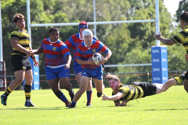 Ballymore Cup rugby action at the Albany Creek Brumbies Junior Rugby Union Club on Friday, April 12, 2024.