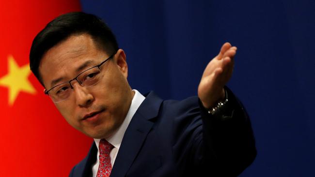 Chinese Foreign Ministry spokesman Zhao Lijian. Picture: Reuters/Carlos Garcia Rawlins