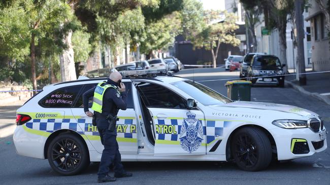 Police have established a crime scene. Picture: NewsWire/ David Crosling