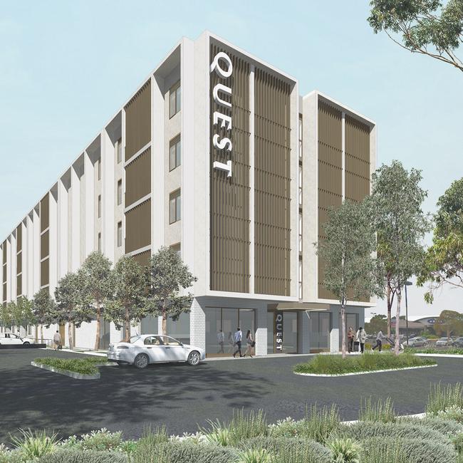 Quest Watergardens will have 86 apartments across five levels with a range of accommodation and corporate experiences. Picture: Supplied